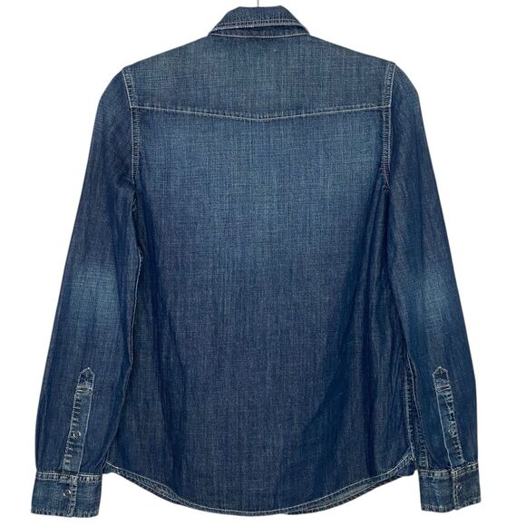 AG Adriano Goldschmied Denim Shirt Womens Small Long Sleeve Button Down Western - Picture 2 of 9